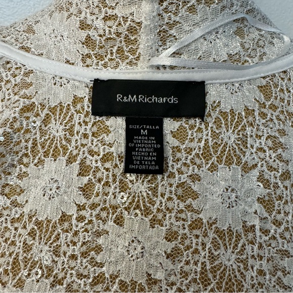 R&M Richards Women's Open Front Lace Bolero - Picture 8 of 9